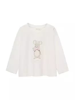 Футболка MANGO KIDS RATON, экрю