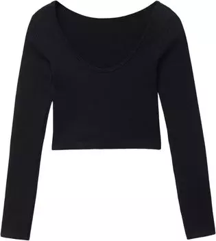 Футболка Mango Lipat T-Shirt, черный