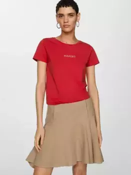 Футболка Mango Logo, цвет cherry