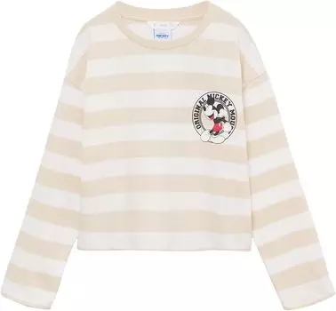 Футболка Mango Mrugby T-Shirt, бежевый