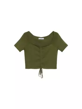 Футболка Mango, оливковый