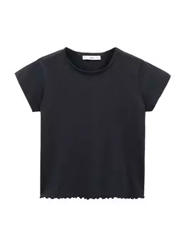 Футболка MANGO Shirt CENOTE, пятнистый черный