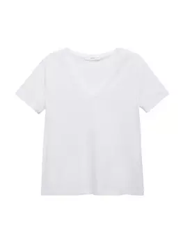 Футболка MANGO Shirt CHALAPI, белый