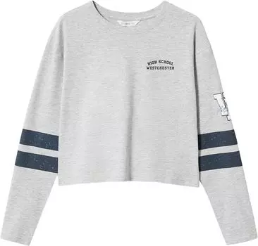 Футболка Mango Sweet T-Shirt, серый