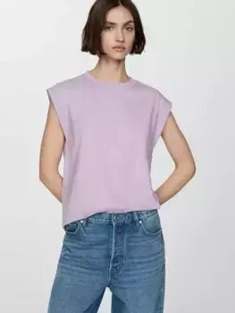 Футболка Mango Viri Cotton, цвет pastel/purple