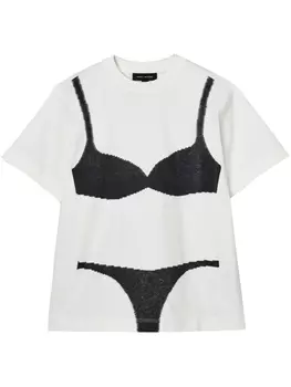 Футболка Marc Jacobs Bra-жаккард, белый