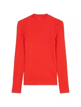 Футболка Marc O'Polo DENIM Longsleeve mit Stehkragen slim, цвет Vermillion Red