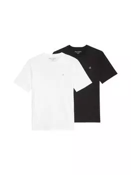 Футболка Marc O'Polo Doppelpack Rundhals-T-Shirts regular, цвет 2er Pack/black + white