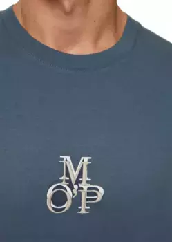 Футболка Marc O'Polo из мягкого одиночного трикотажа с фирменной вышивкой, цвет Moon Stone