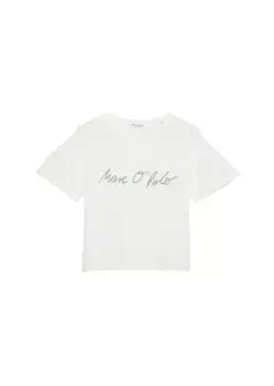 Футболка Marc O'Polo "со структурой и рисунком отверстий", белый