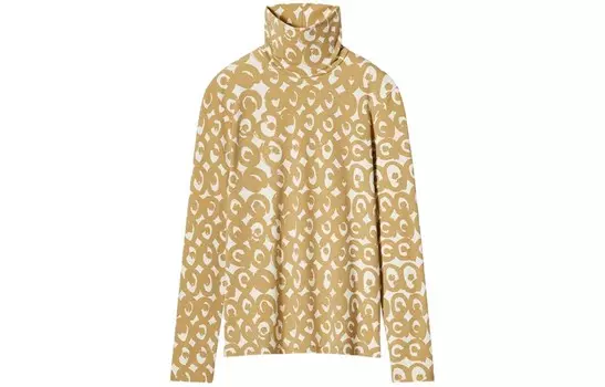 Футболка Marimekko Co-brand женская темно-бежевая Uniqlo