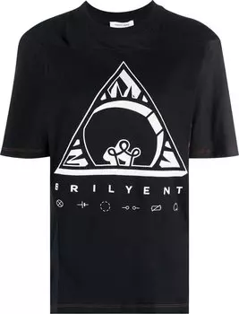 Футболка Marine Serre Moon Panel Graphic T-Shirt 'Black', черный