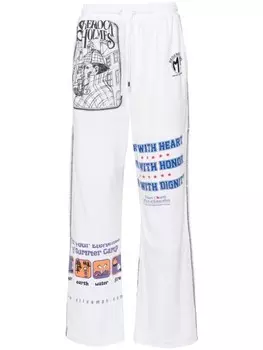 Футболка Marine Serre Regenerated Graphic, спортивные штаны, белый