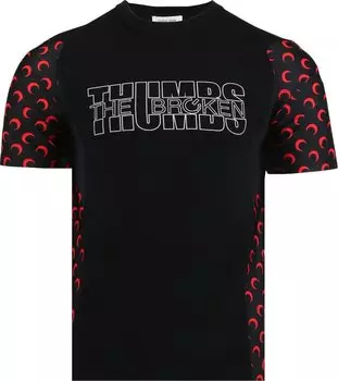 Футболка Marine Serre Regenerated Unisex Moon Panel Graphic T-Shirt 'Black', черный