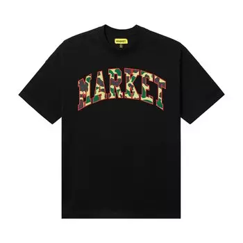 Футболка Market с камуфляжным принтом Reverse Duck, черная