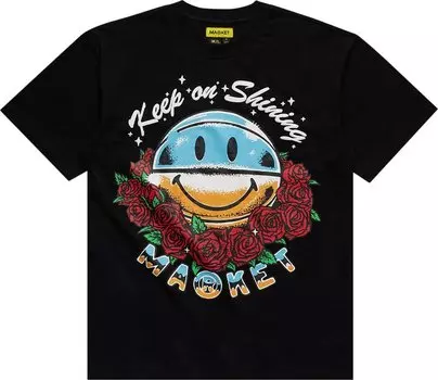Футболка Market Smiley Keep On Shining T-Shirt 'Black', черный