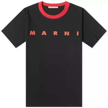 Футболка Marni Logo, черный/красный