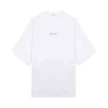 Футболка Marni Organic Cotton Jersey Logo T-Shirt II 'Lily White', белый