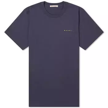 Футболка Marni Small Logo, цвет Blublack