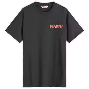 Футболка Marni Stitch Logo T-Shirt, черный