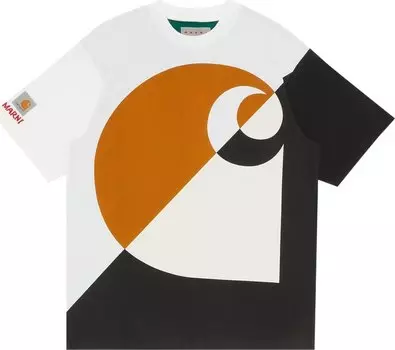 Футболка Marni x Carhartt WIP Women's T-Shirt 'Stone Green', зеленый