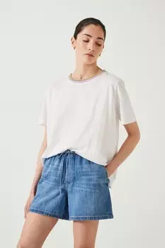 Футболка Marta с отделкой крючком, свободная Hush, белый