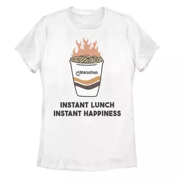 Футболка Maruchan для юниоров с графическим рисунком Cup On Fire «Instant Lunch Instant Happiness» Licensed Character