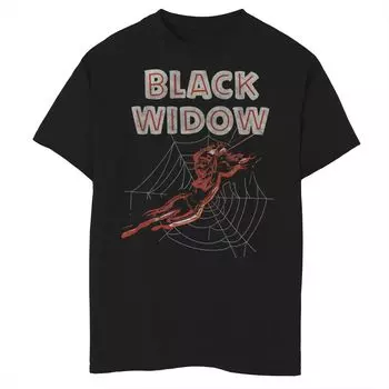 Футболка Marvel Black Widow красного оттенка с портретом для мальчиков 8–20 лет Marvel