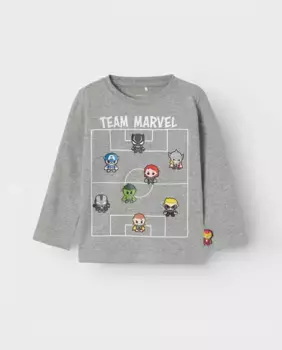 Футболка Marvel для мальчиков name it, серый