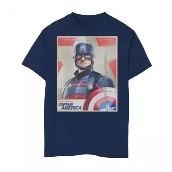Футболка Marvel Falcon Winter Soldier с изображением Капитана Америки для мальчиков 8–20 лет и мужчиной в футболке с планом Licensed Character