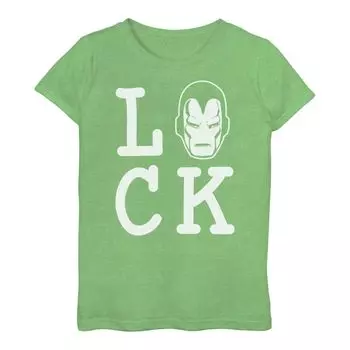 Футболка Marvel Iron Man «Luck» для девочек 3–16 лет ко Дню Святого Патрика Licensed Character