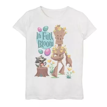 Футболка Marvel «Пасха Rocket & Groot In Full Bloom» для девочек 7–16 лет Licensed Character