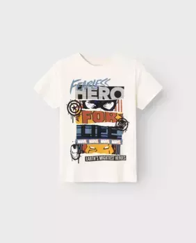 Футболка Marvel с короткими рукавами name it, белый