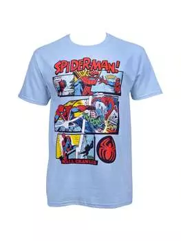 Футболка Marvel Spider-Man с панелями комиксов, синий