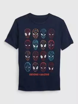 Футболка Marvel Spiderman с принтом Gap, цвет dark blue