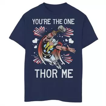 Футболка Marvel Thor You're The One для мальчиков 8–20 лет на День святого Валентина с изображением Тора и меня Marvel