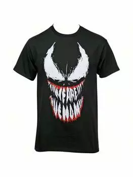 Футболка Marvel Venom Face We Are Venom Teeth с изображением, черный