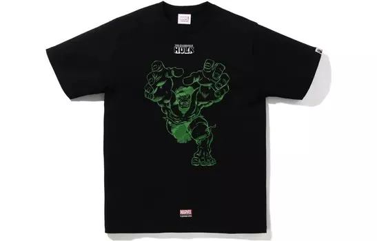 Футболка Marvel X Мужская черная A Bathing Ape, черный