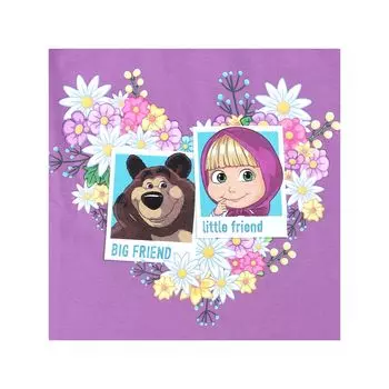 Футболка «Маша и Медведь: Большой друг, Маленький друг» Masha And The Bear, желтый