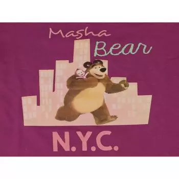 Футболка «Маша и Медведь» для путешествий по США Masha And The Bear