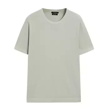 Футболка Massimo Dutti 100% cotton knit short sleeve, зеленый
