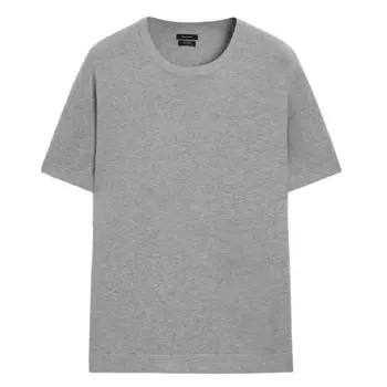 Футболка Massimo Dutti 100% cotton knit short sleeve, серый марл