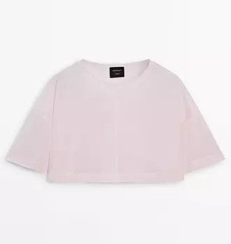 Футболка Massimo Dutti 100% Extra Fine Cotton, розовый