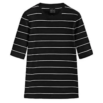 Футболка Massimo Dutti, черный/кремовый