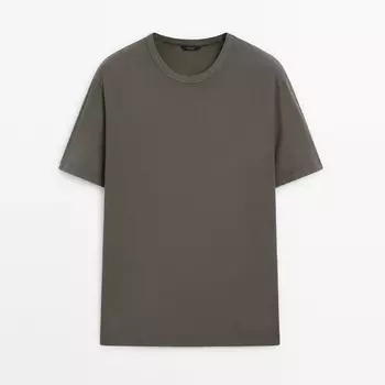 Футболка Massimo Dutti Faded Short Sleeve, серый