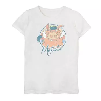 Футболка Matata Retro для девочек 7–16 лет Disney's The Lion King Pumbaa Licensed Character