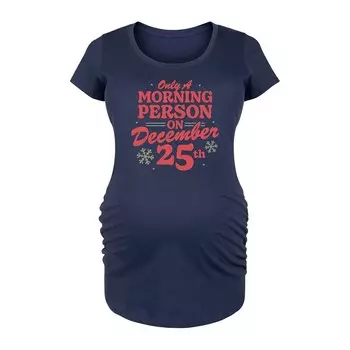 Футболка Maternity Only Morning Person 25 декабря с графическим рисунком Licensed Character, темно-синий