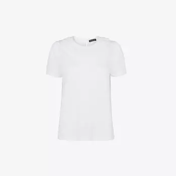 Футболка Matilda из органического хлопка английской вышивки с вышивкой Whistles, белый