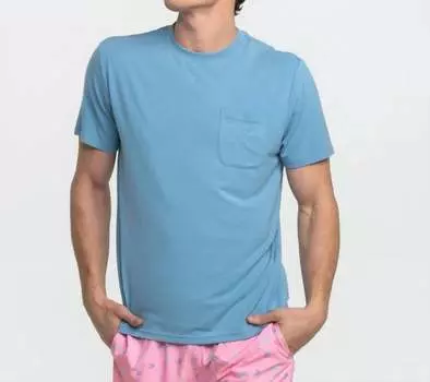 Футболка Max Comfort Pocket в цвете Marine Blue Southern Shirt Company