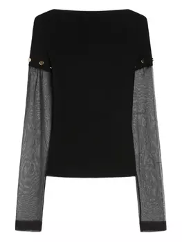 Футболка Max Mara ribbed top, черный